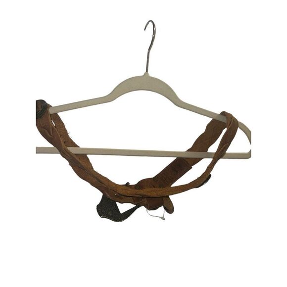 ✨Bebe cognac braided leather belt with turquoise details sz s/m✨ main image 8